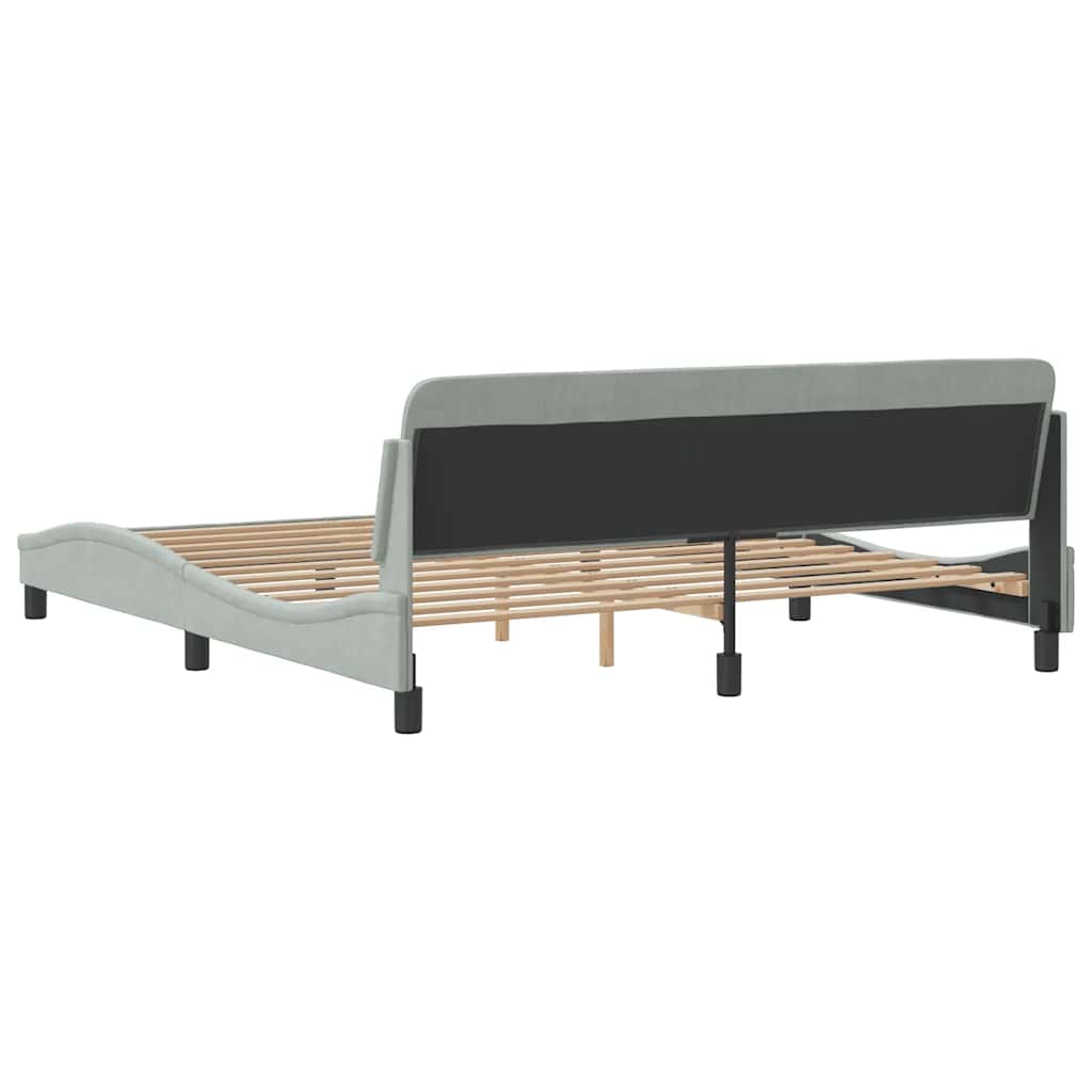 Rám Postele Dover Světle Šedý 183 X 213 Cm Samet