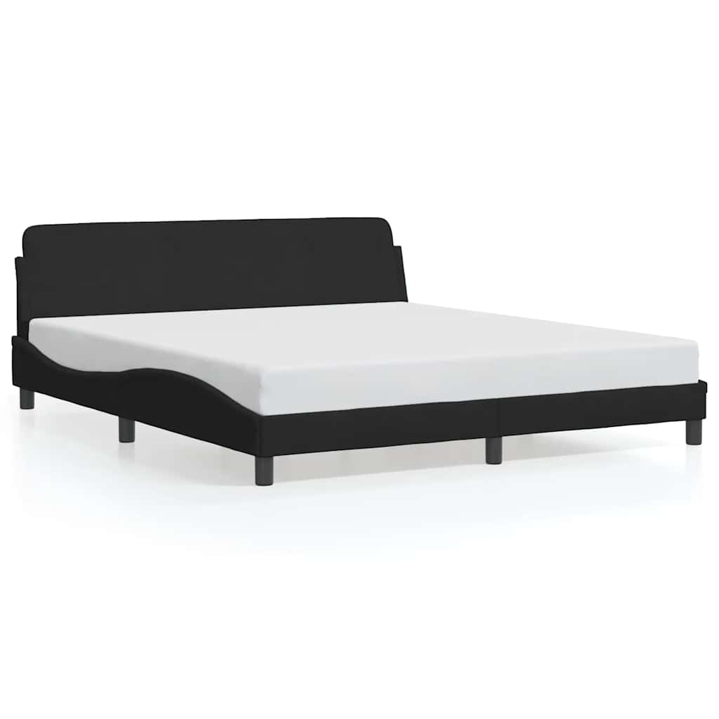 Rám Postele Dover Černý 183 X 213 Cm Umělá Kůže