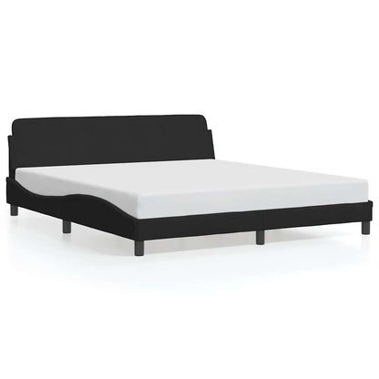 Rám Postele Dover Černý 183 X 213 Cm Umělá Kůže