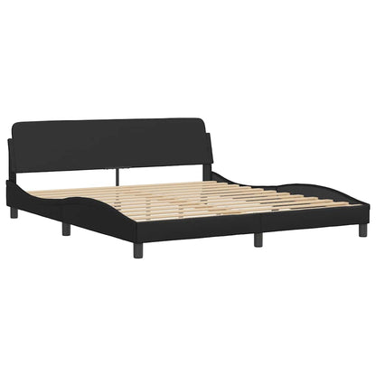 Rám Postele Dover Černý 183 X 213 Cm Umělá Kůže