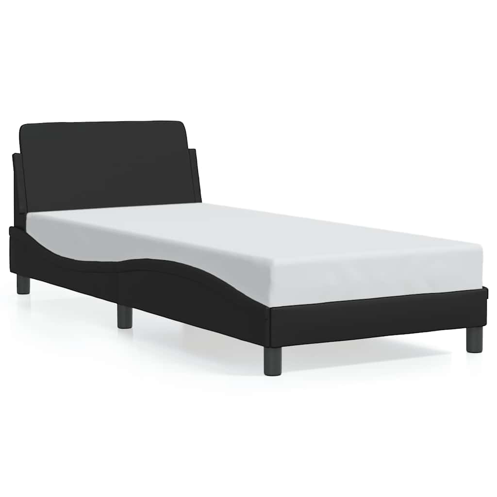 Rám Postele Dover Černý 90X190 Cm Umělá Kůže