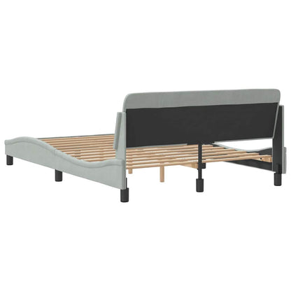 Rám Postele Dover Světle Šedý 135 X 190 Cm Samet