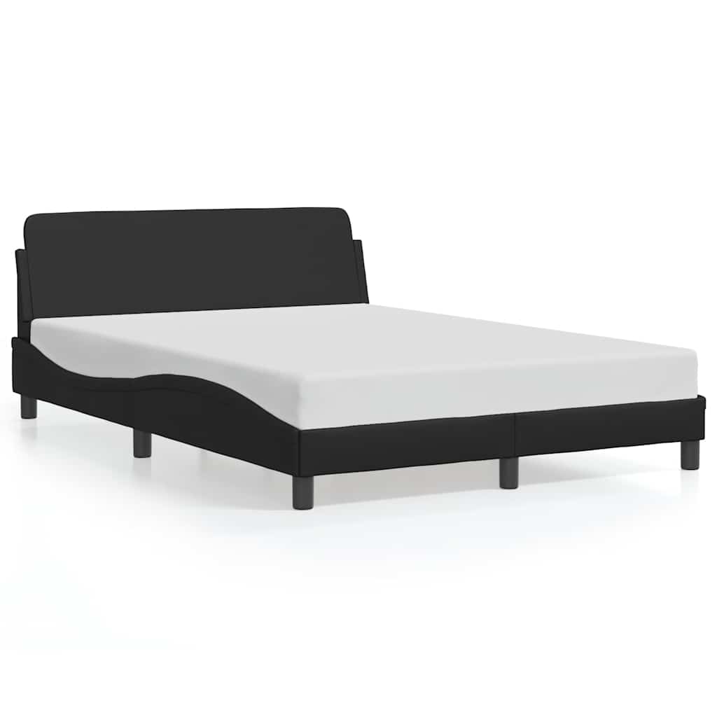 Rám Postele Dover Černý 135 X 190 Cm Umělá Kůže