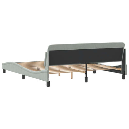 Rám Postele Dover Světle Šedý 180X200 Cm Samet