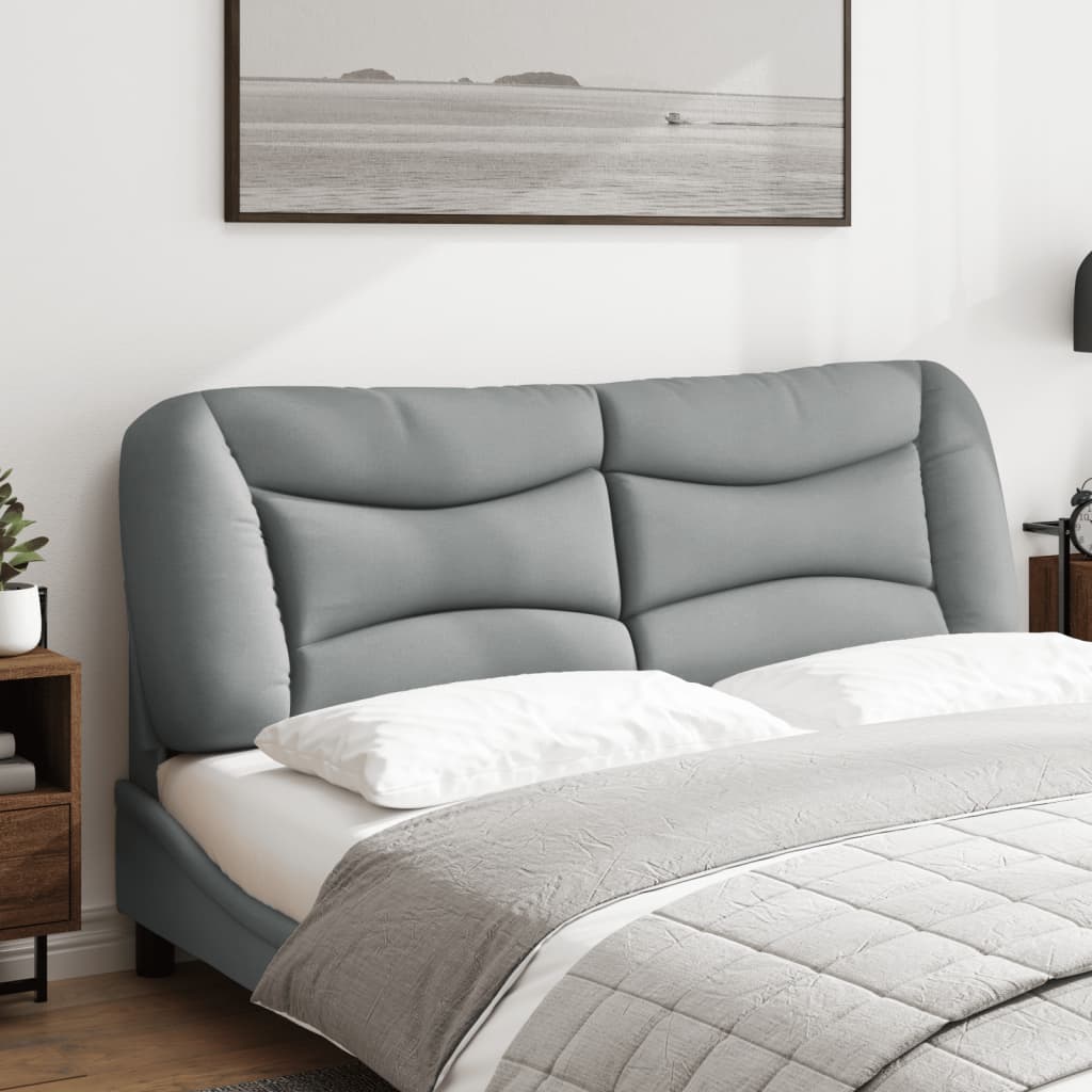Polštář Na Čelo Postele Hvar Světle Šedý 152 Cm Textil