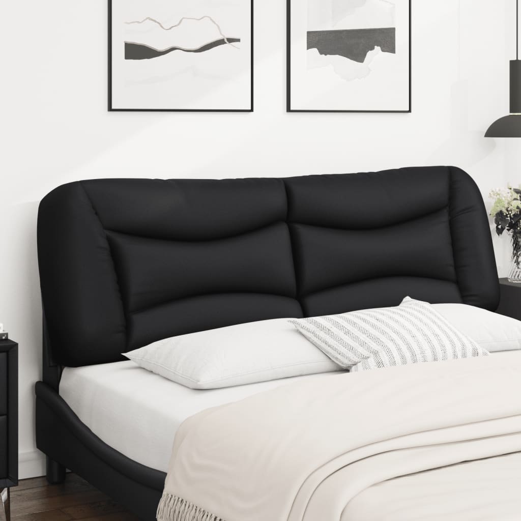 Polštář Na Čelo Postele Hvar Černý 152 Cm Umělá Kůže