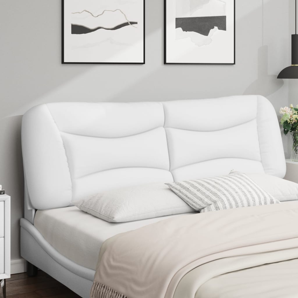 Polštář Na Čelo Postele Hvar Bílý 152 Cm Umělá Kůže