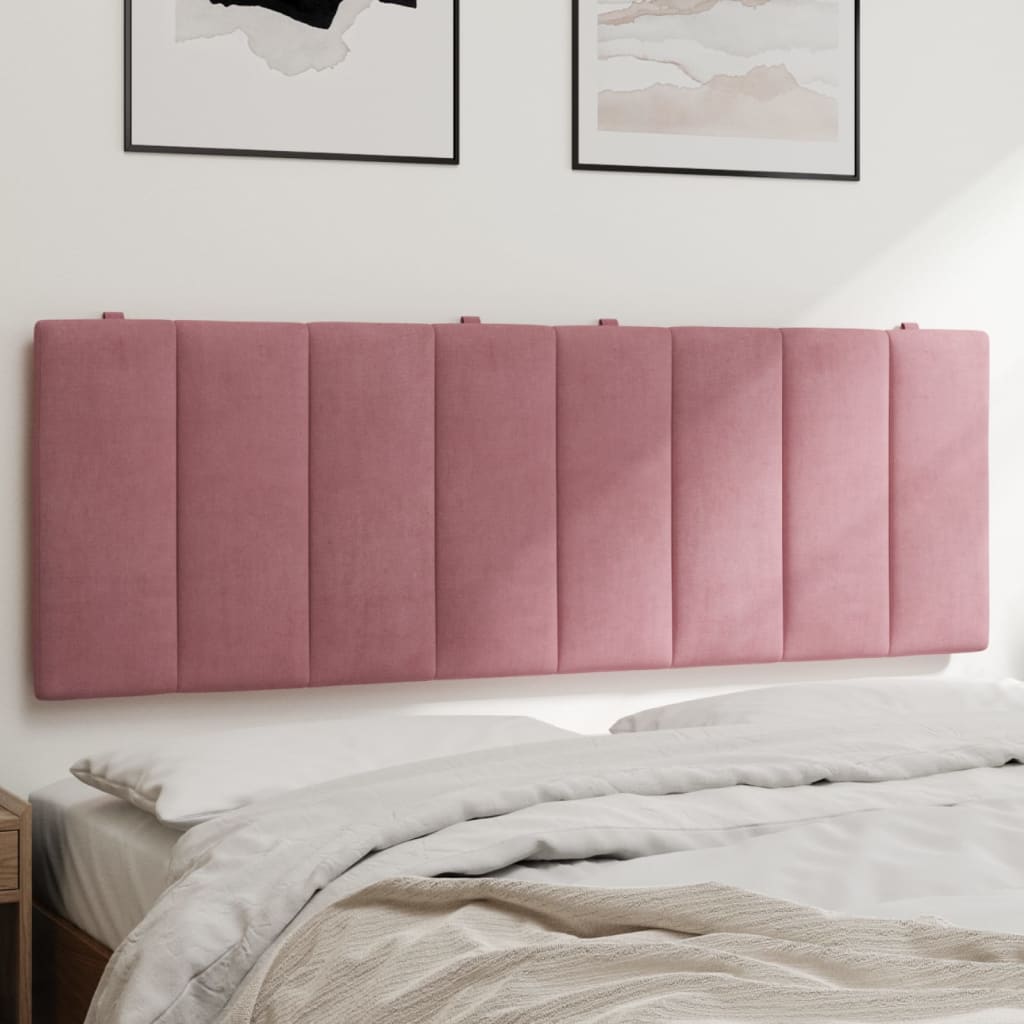 Polštář Na Čelo Postele Hanko Růžový 120 Cm Samet