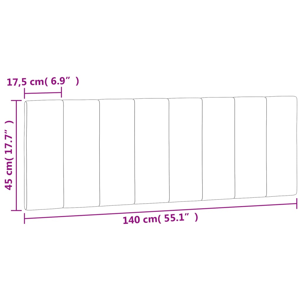 Polštář Na Čelo Postele Hanko Růžový 140 Cm Samet