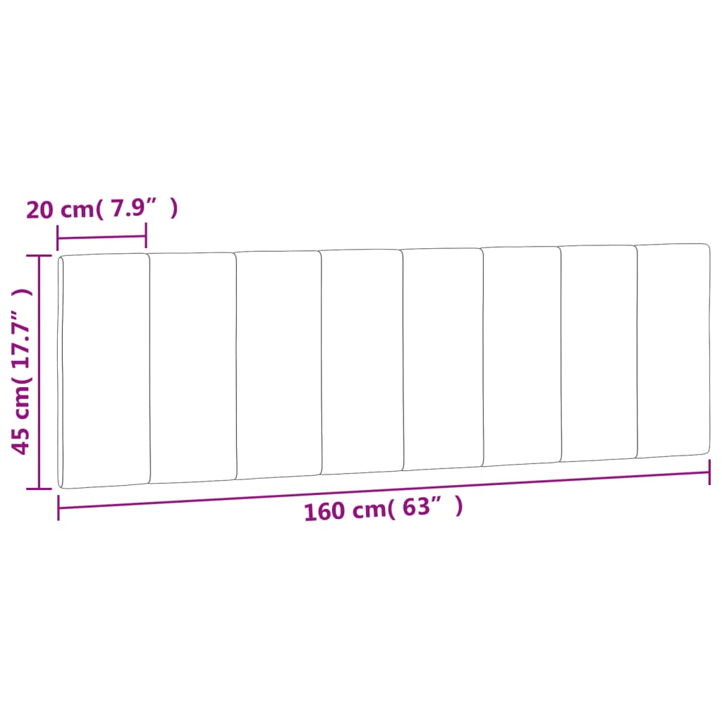 Polštář Na Čelo Postele Hanko Světle Šedý 160 Cm Samet