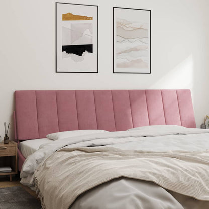 Polštář Na Čelo Postele Hanko Růžový 200 Cm Samet