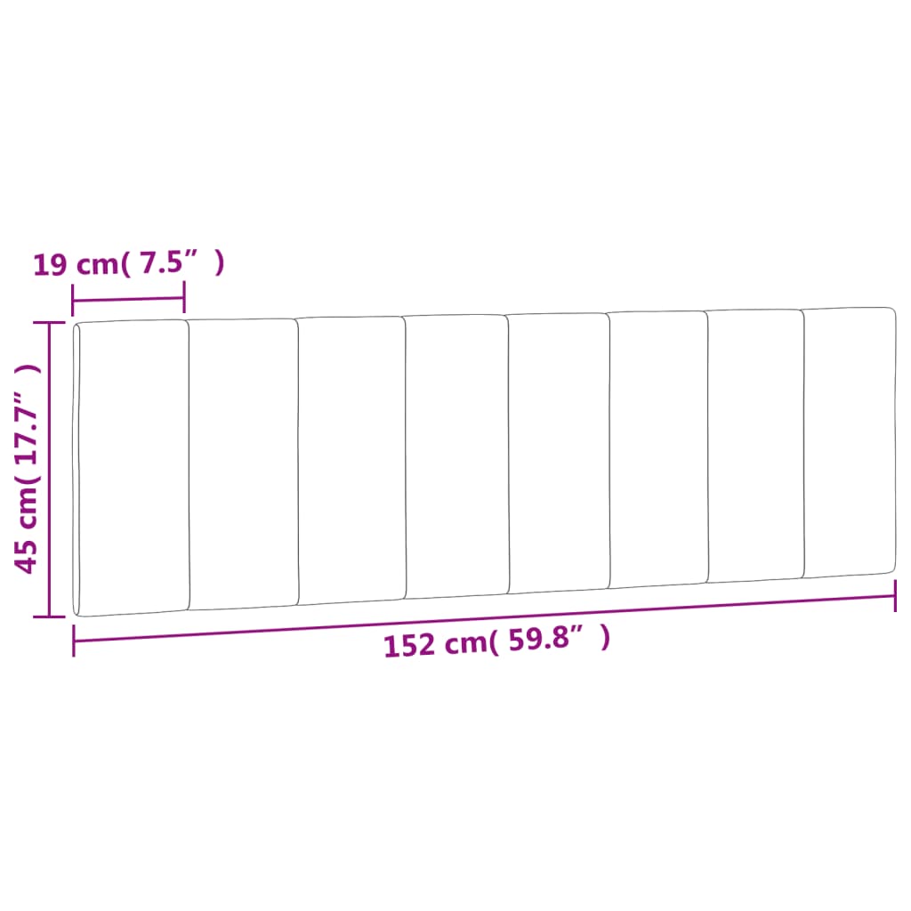 Polštář Na Čelo Postele Hanko Světle Šedý 152 Cm Samet