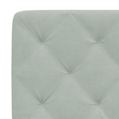 Polštář Na Čelo Postele Světle Šedý 200 Cm Samet