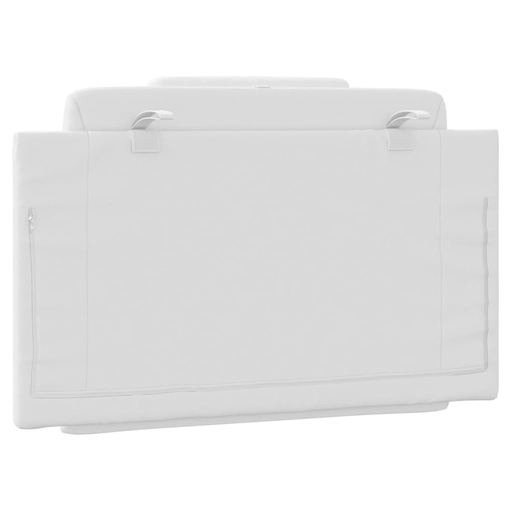 Polštář Na Čelo Postele Bílý Umělá Kůže