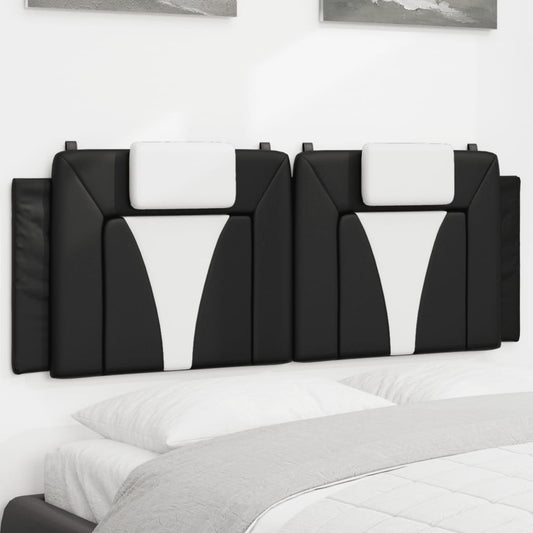 Polštář Na Čelo Postele Viana Černý A Bílý 137 Cm Umělá Kůže