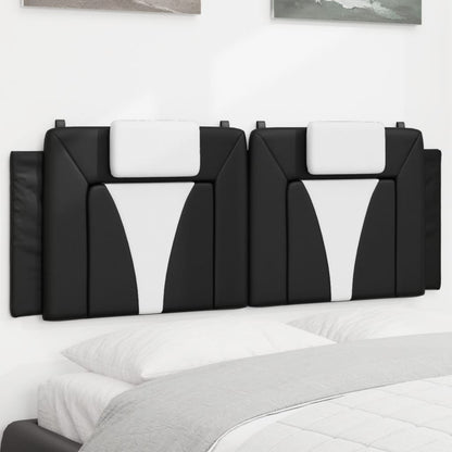 Polštář Na Čelo Postele Viana Černý A Bílý 152 Cm Umělá Kůže