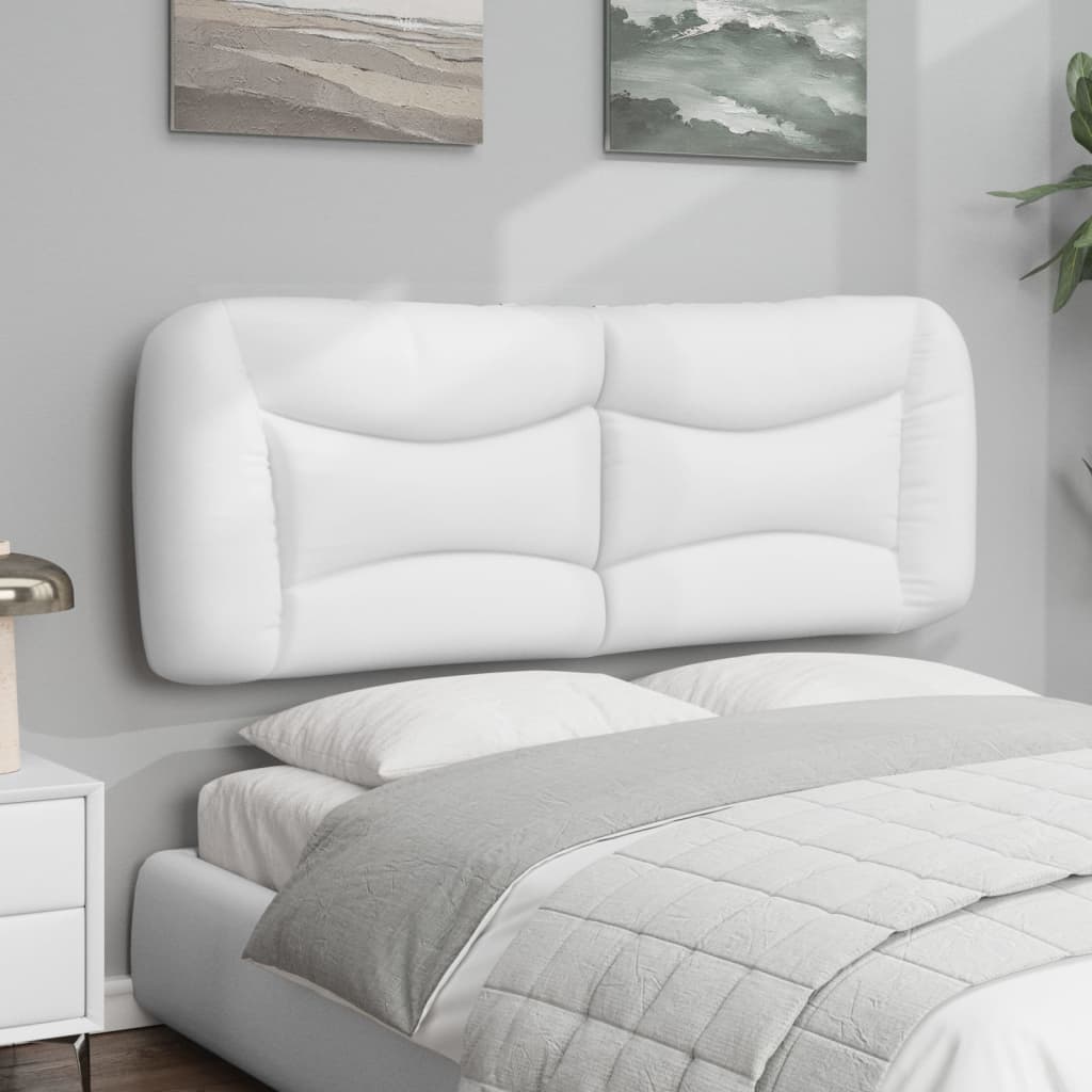 Polštář Na Čelo Postele Hvar Bílý 137 Cm Umělá Kůže