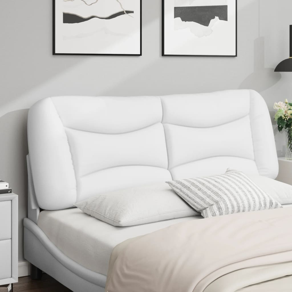 Polštář Na Čelo Postele Hvar Bílý 137 Cm Umělá Kůže