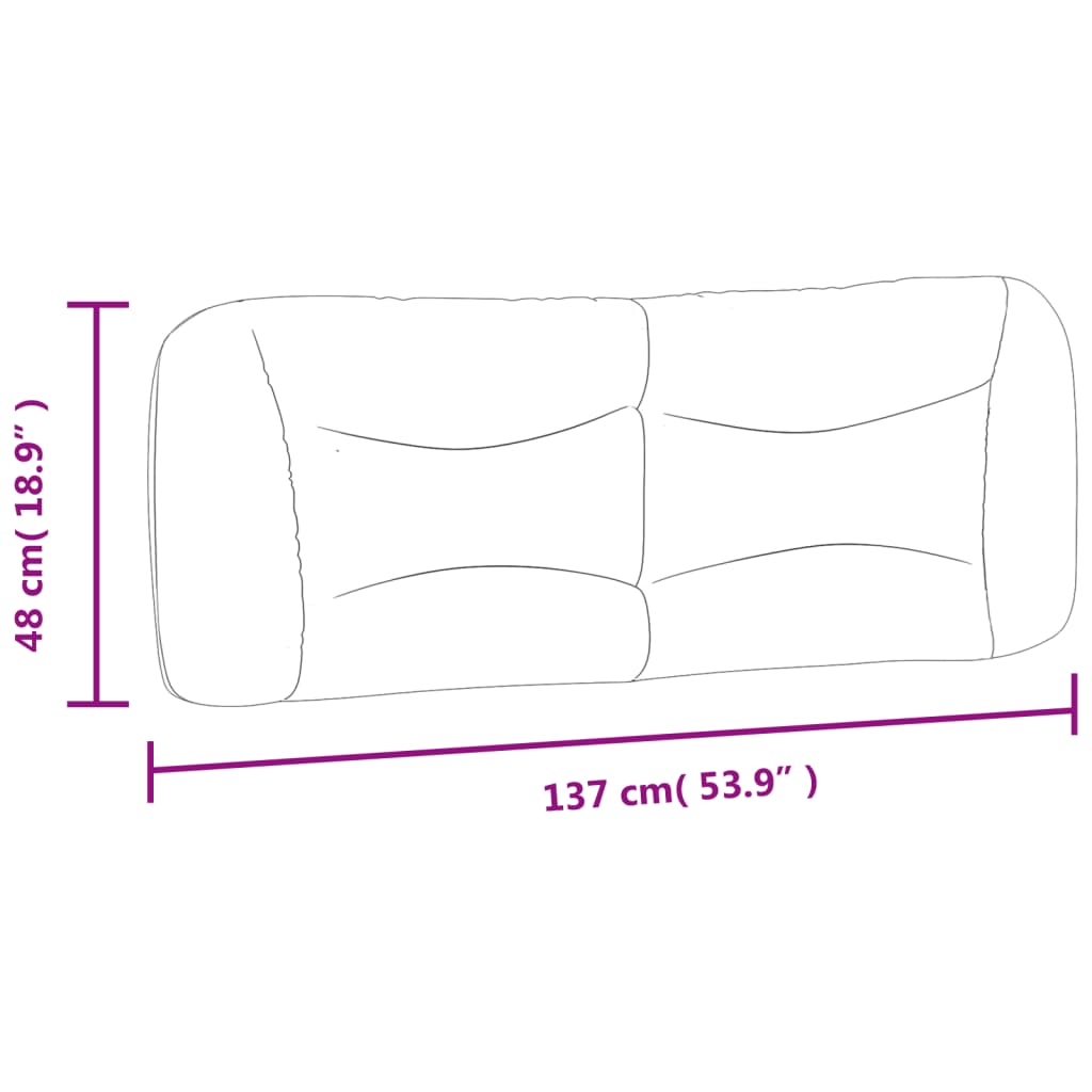 Polštář Na Čelo Postele Hvar Bílý 137 Cm Umělá Kůže