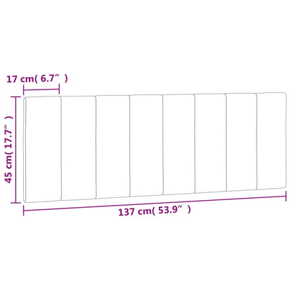 Polštář Na Čelo Postele Hanko Světle Šedý 137 Cm Samet