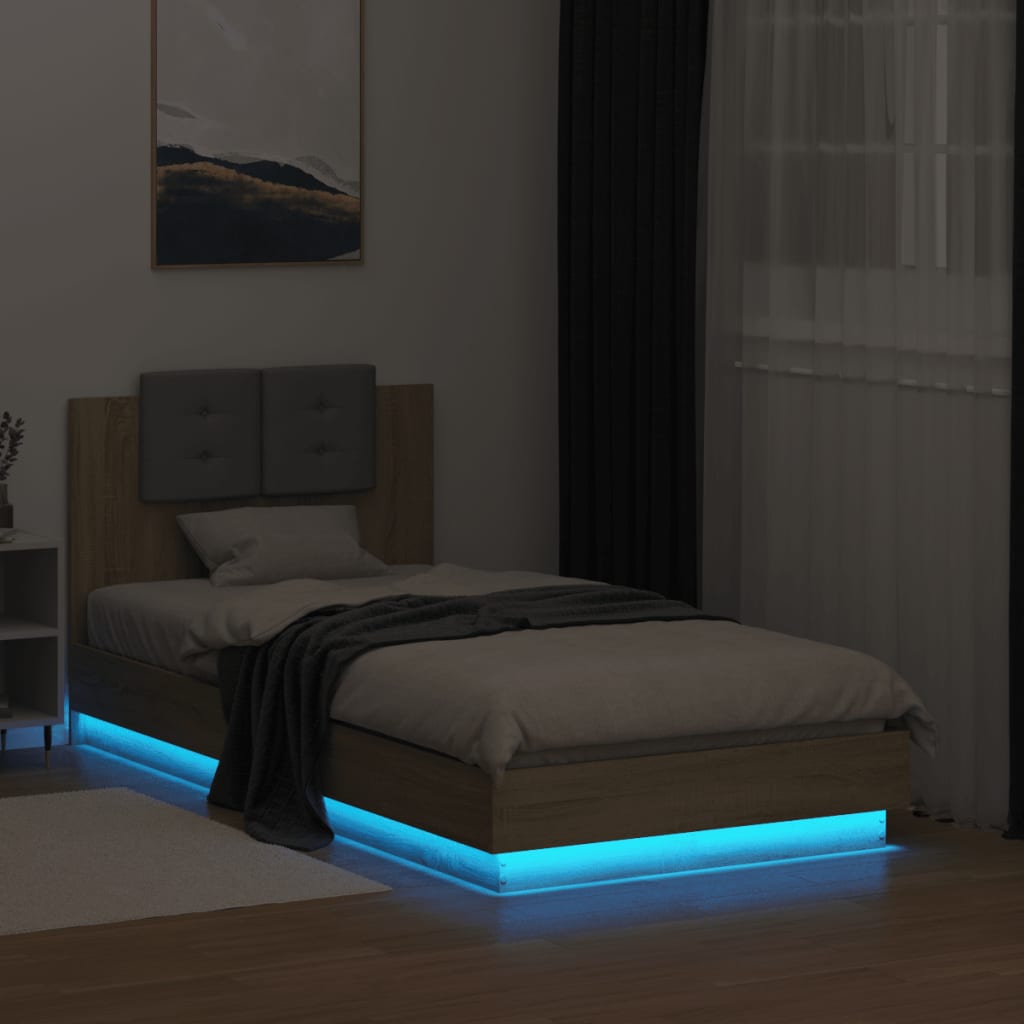 Rám Postele S Čelem A Led Osvětlením