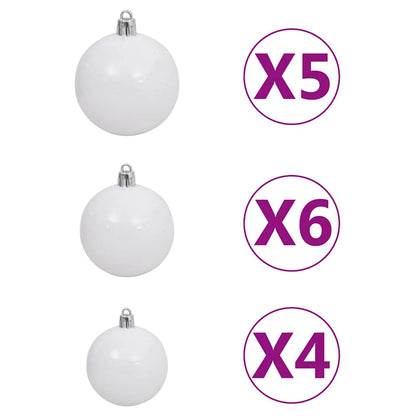 Umělý Sklápěcí Vánoční Stromek Se 150 Led A Koulemi 120 Cm
