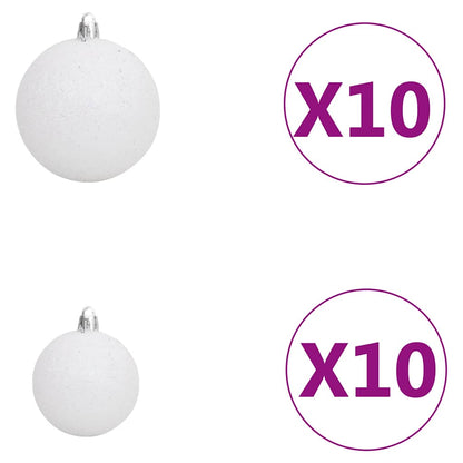 Umělý Sklápěcí Vánoční Stromek S 300 Led A Koulemi