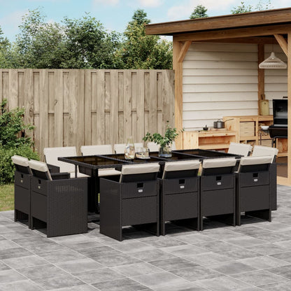 9Dílný Zahradní Jídelní Set S Poduškami Mix Béžové Polyratan