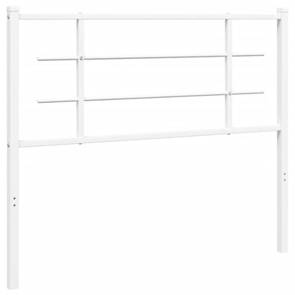 Kovové Čelo Postele Bílé