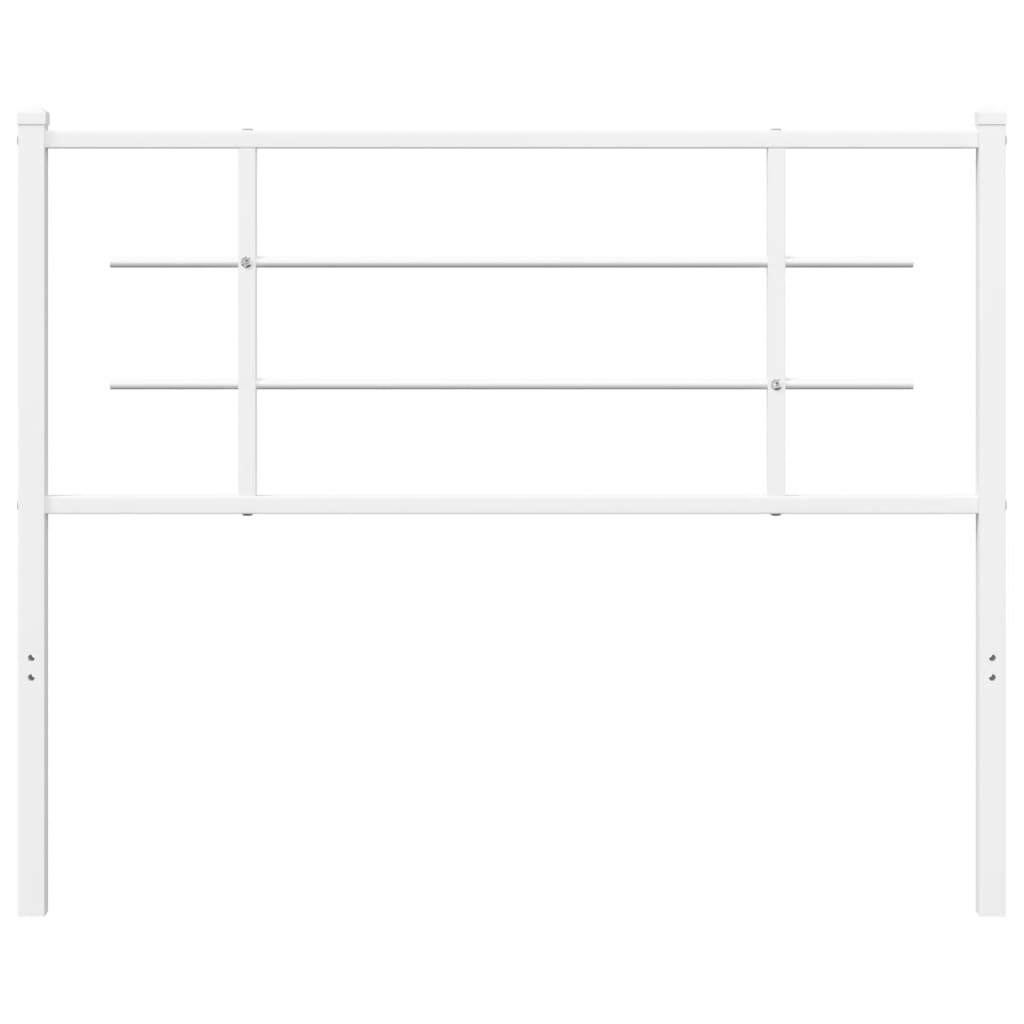 Kovové Čelo Postele Bílé