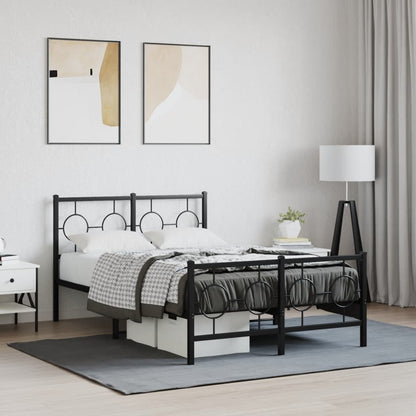 Kovový Rám Postele Černý