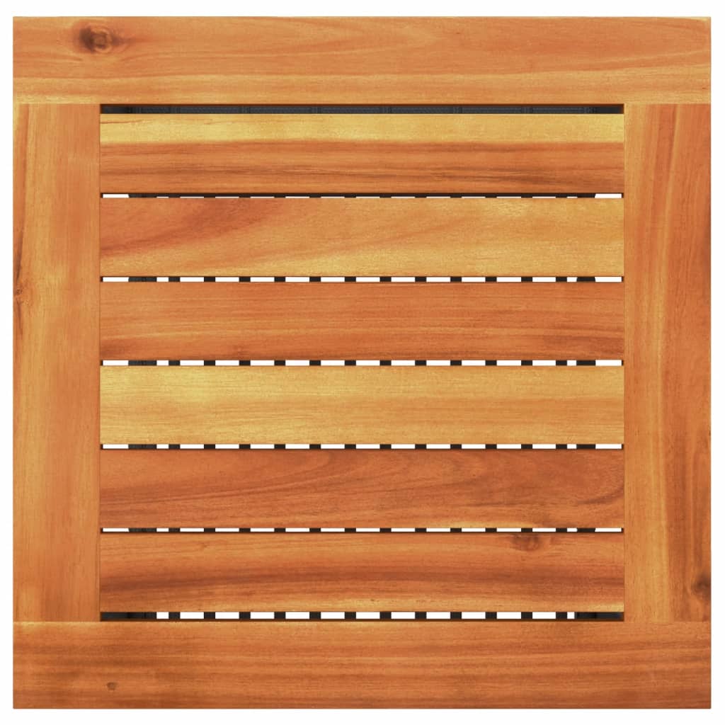 Zahradní Stolek Černý Polyratan Akáciové Dřevo