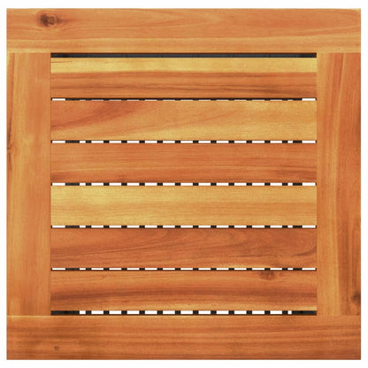 Zahradní Stolek Černý Polyratan Akáciové Dřevo