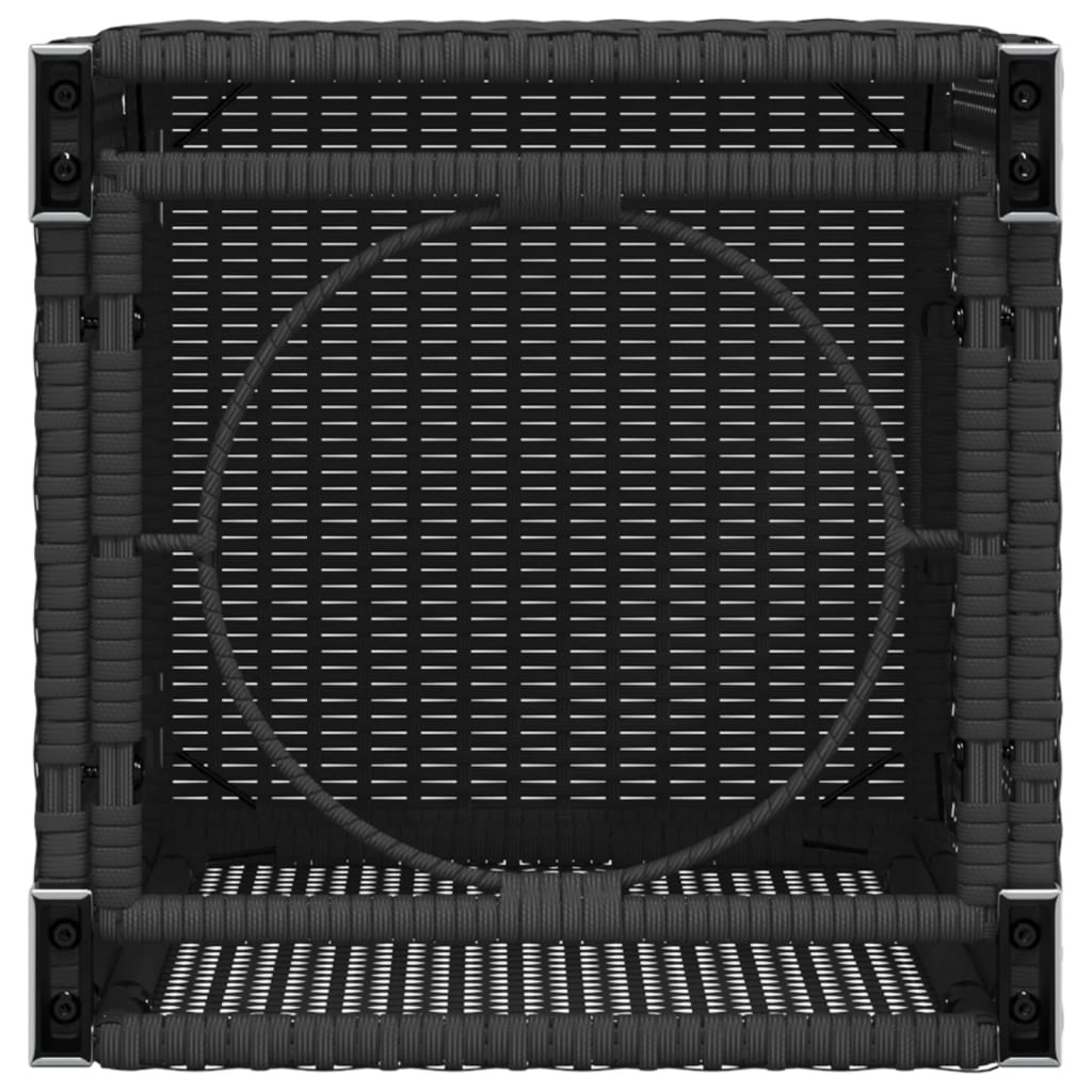 Stolek Na Propanbutanovou Láhev Černý 40 X 40 X 60 Cm Polyratan