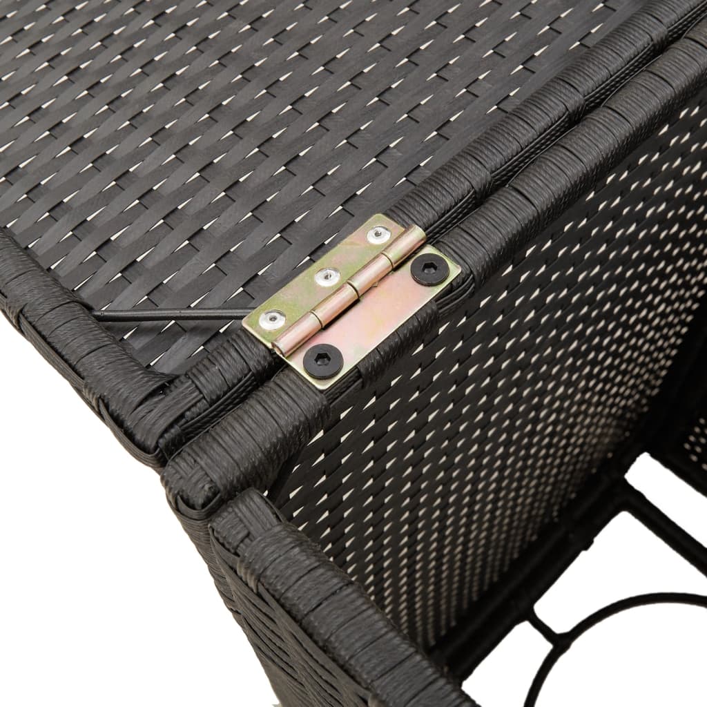 Stolek Na Propanbutanovou Láhev Černý 40 X 40 X 60 Cm Polyratan