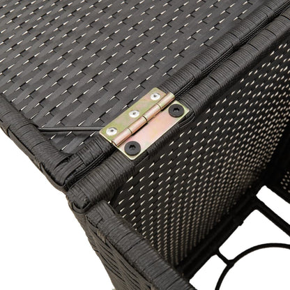 Stolek Na Propanbutanovou Láhev Černý 40 X 40 X 60 Cm Polyratan