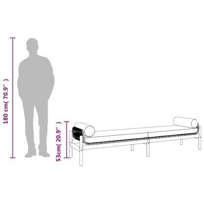 Zahradní Lavice S Poduškou Černá Polyratan Akácie