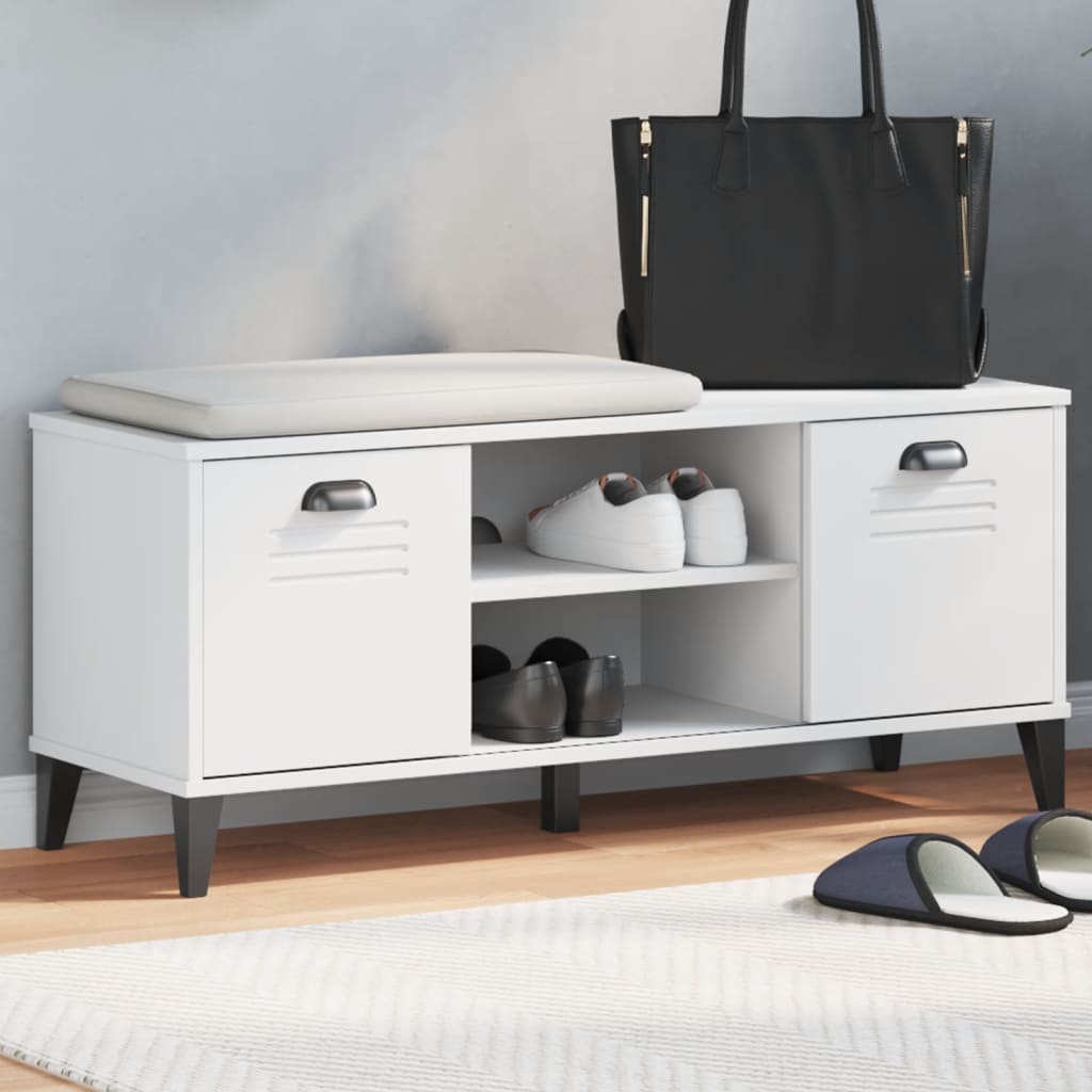 Lavice S Botníkem Viken Antracitově Šedá 106X35X45 Cm Kompozit