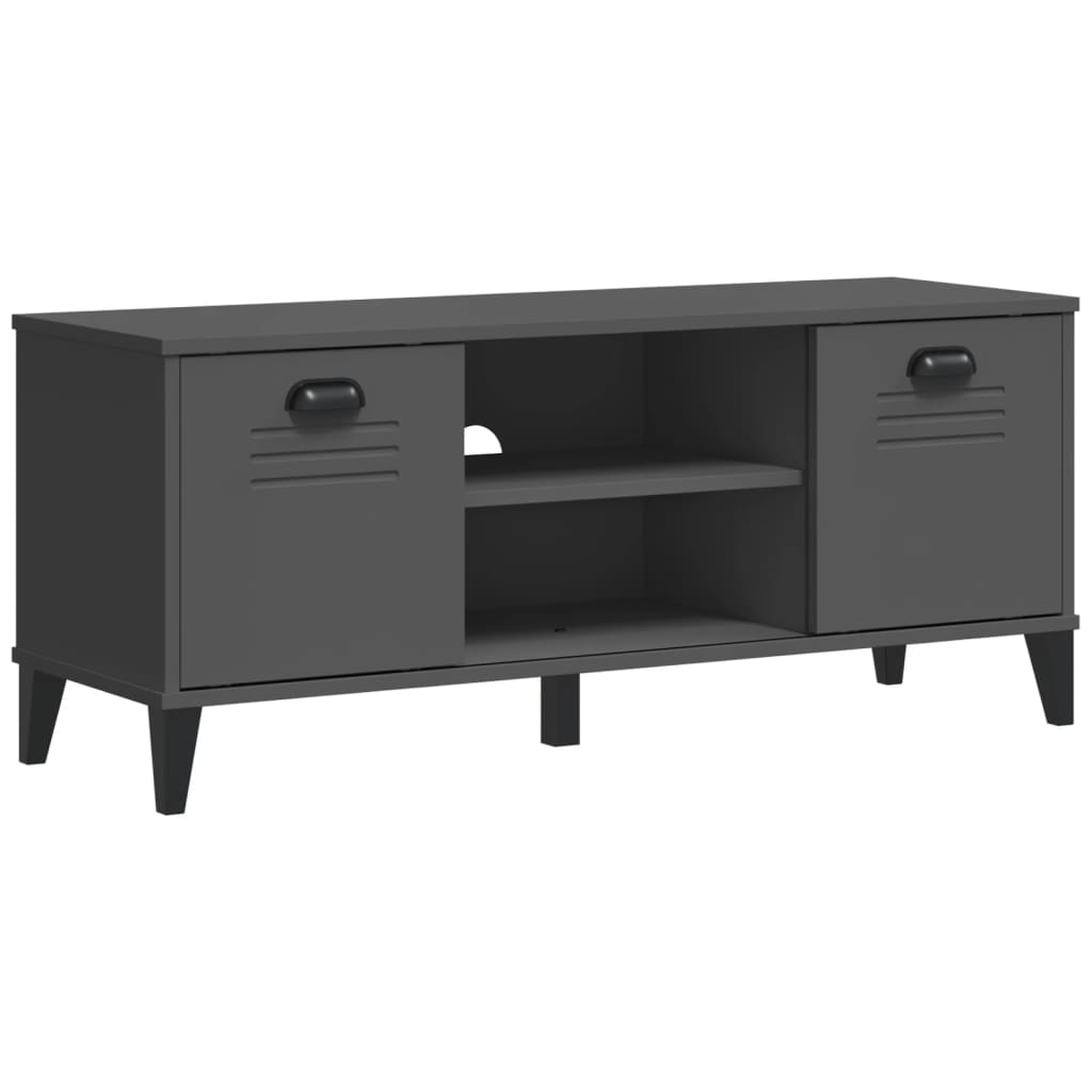 Lavice S Botníkem Viken Antracitově Šedá 106X35X45 Cm Kompozit