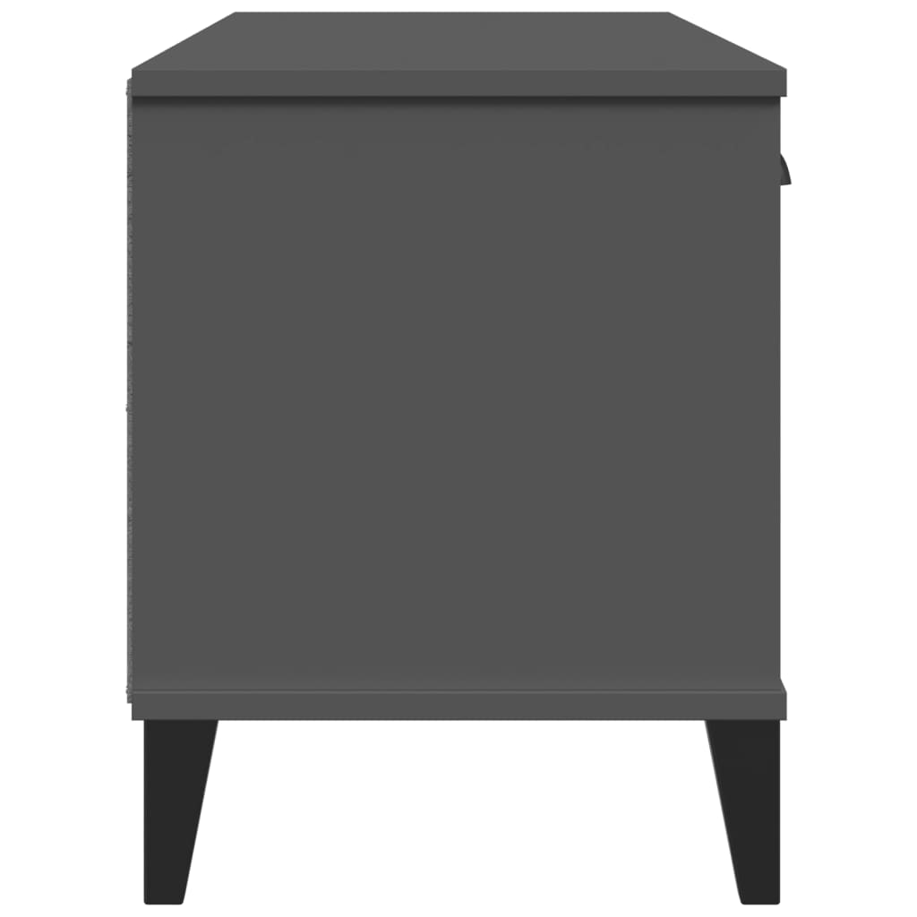 Lavice S Botníkem Viken Antracitově Šedá 106X35X45 Cm Kompozit