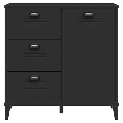 Příborník Viken Černý 80 X 40 X 80 Cm Kompozitní Dřevo