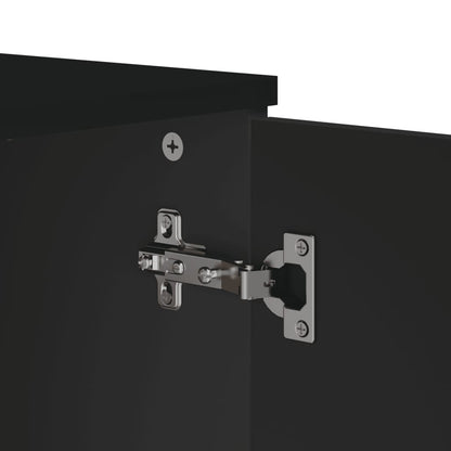 Příborník Viken Černý 80 X 40 X 80 Cm Kompozitní Dřevo