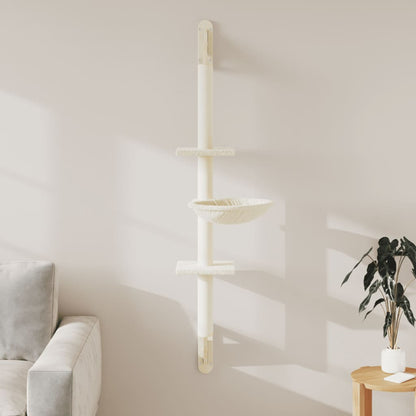 Nástěnné Škrabadlo Pro Kočky Se Sloupkem Tmavě Šedé 142,5 Cm