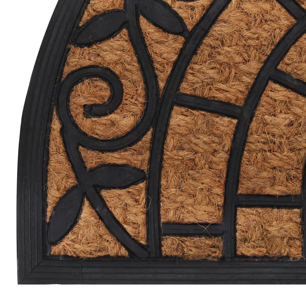 Rohožka Před Dveře Půlkruhová 45 X 75 Cm Guma A Kokosové Vlákno