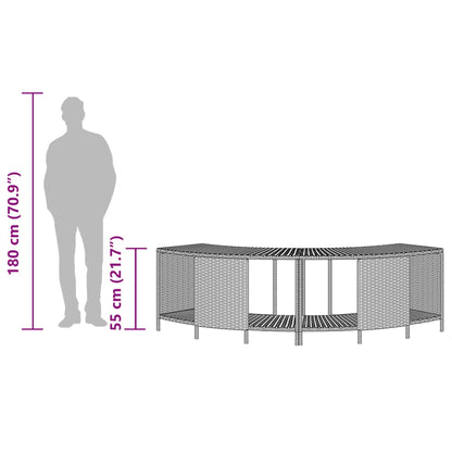 Úložné Regály K Vířivce 2 Ks Šedé Polyratan