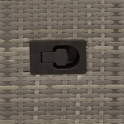 Polohovací Zahradní Křeslo S Poduškami Šedé Polyratan