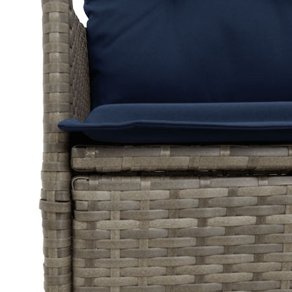 Polohovací Zahradní Židle 2 Ks S Polštáři Šedé Polyratan
