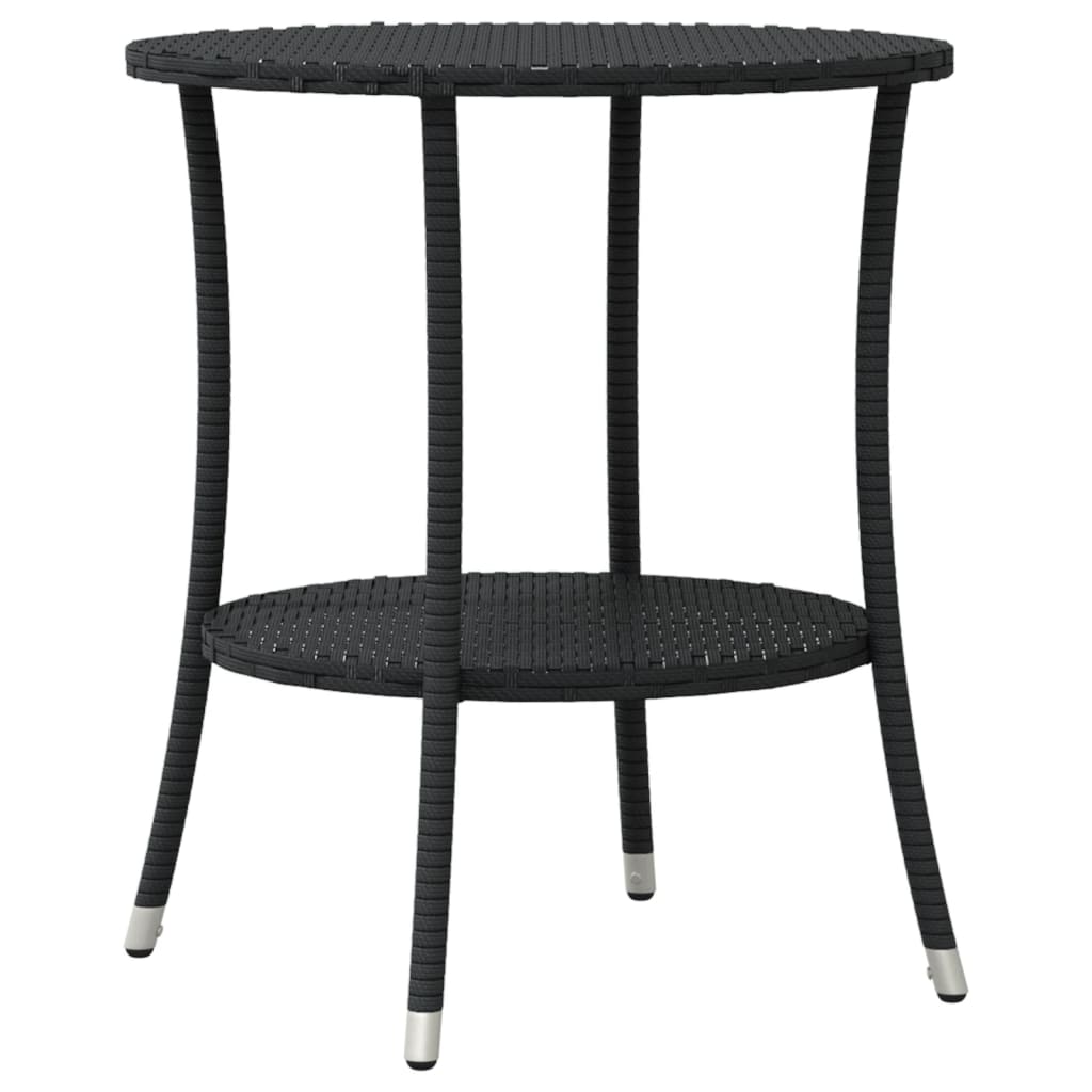 3Dílný Bistro Set S Poduškami Černý Černá A Krémová