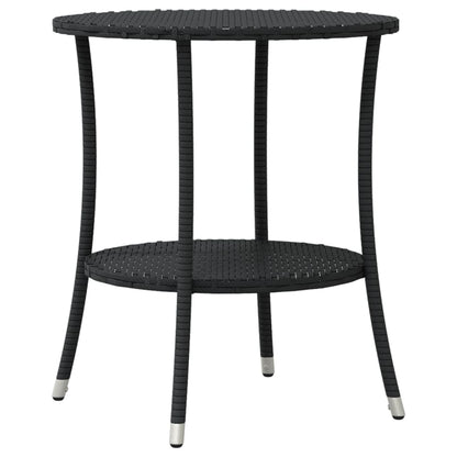 3Dílný Bistro Set S Poduškami Černý Černá A Krémová