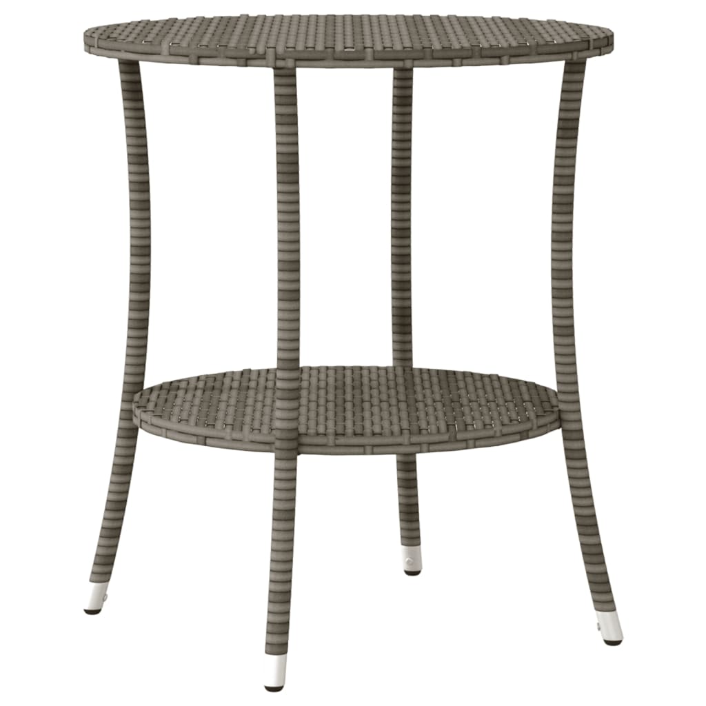 3Dílný Bistro Set S Poduškami Šedý Polyratan Šedá